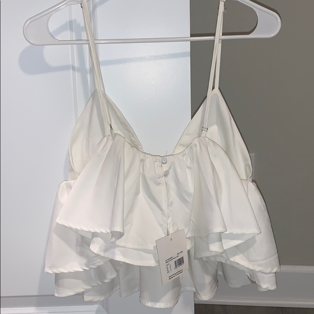 White peplum crop top - Picture 2 of 3